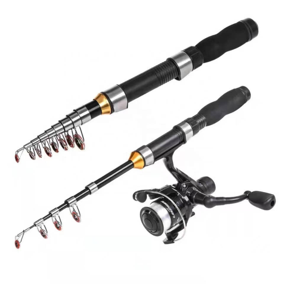 Fishing Rod Spinning - Portable Collapsible Ultralight Trout Fishing Kit,