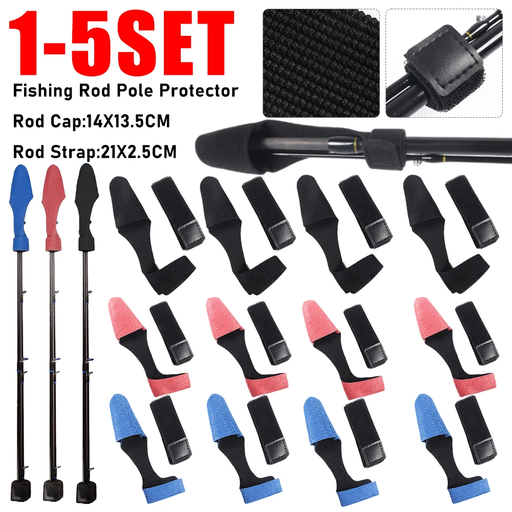 Fishing Rod Case - 1-5SET Fishing Rod Tie Holder Strap