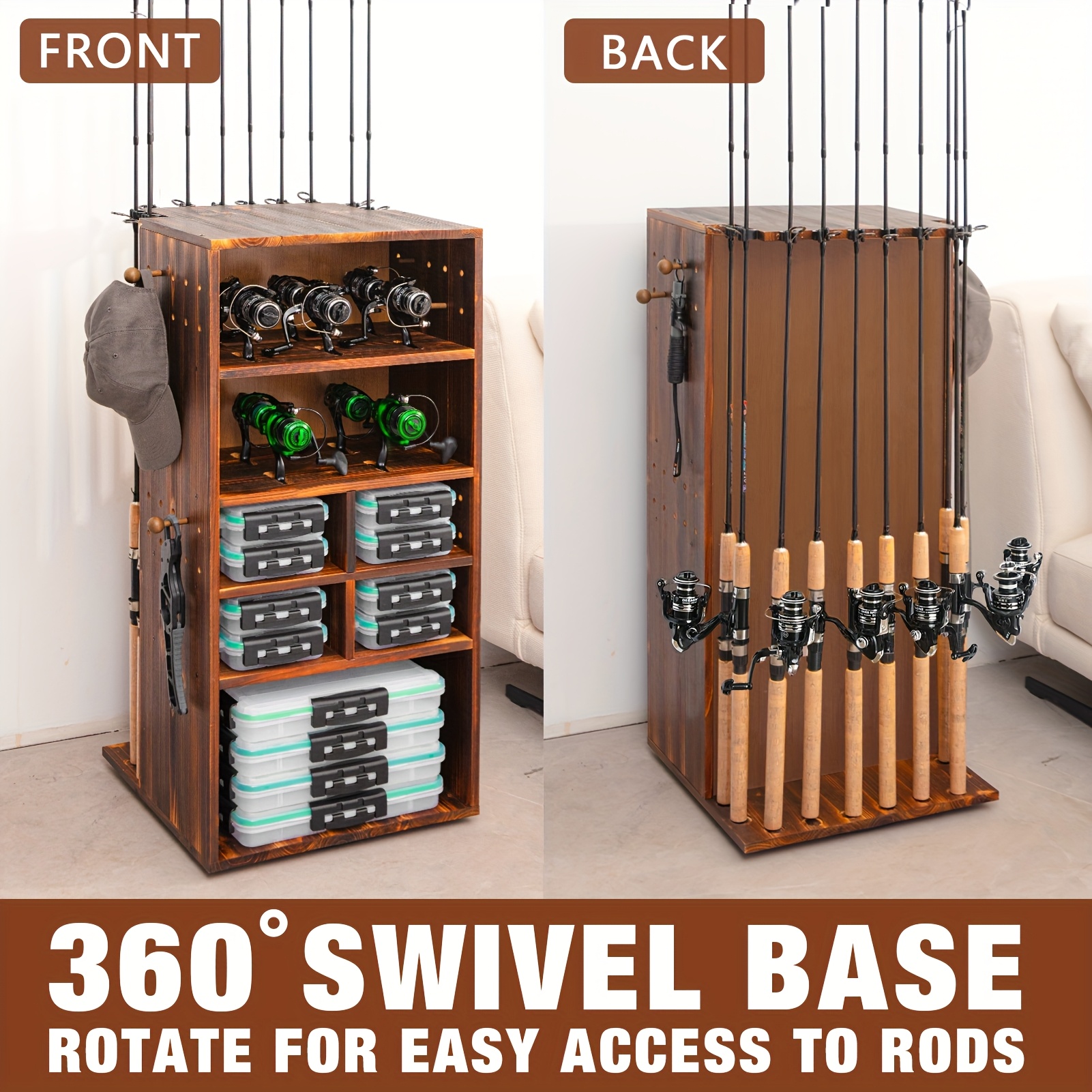 Fishing Rod Rack - Ghosthorn Fishing Rod Holders For Garage