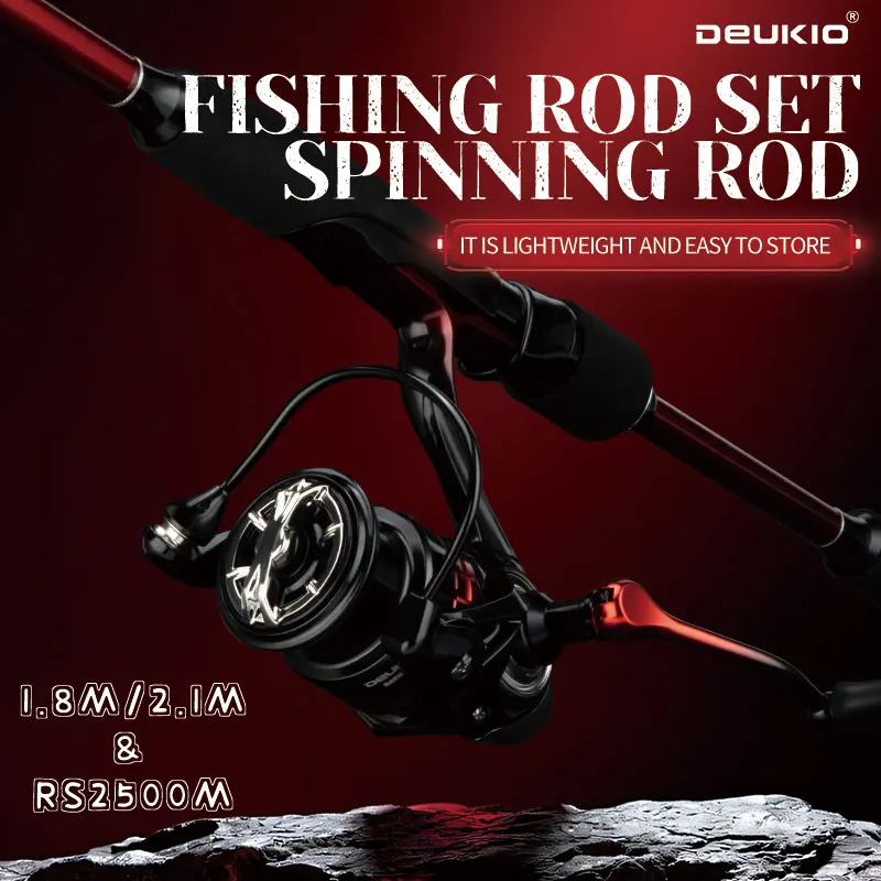 DEUKIO 4/5 Sections Fishing Ro - Fishing Rod Combo avaliação e preço
