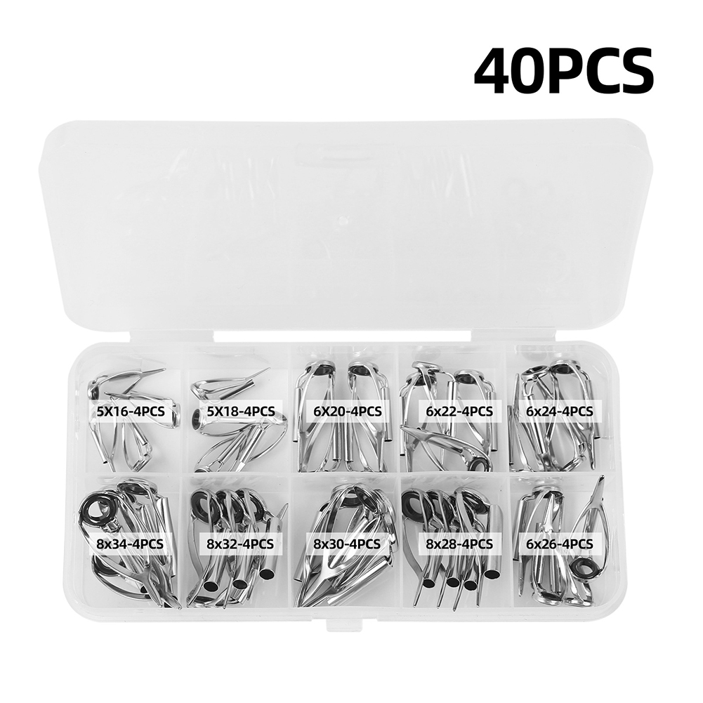 10/40pcs Fishing Rod Guide Rin - Fishing Rod Tip Replacement avaliação e preço