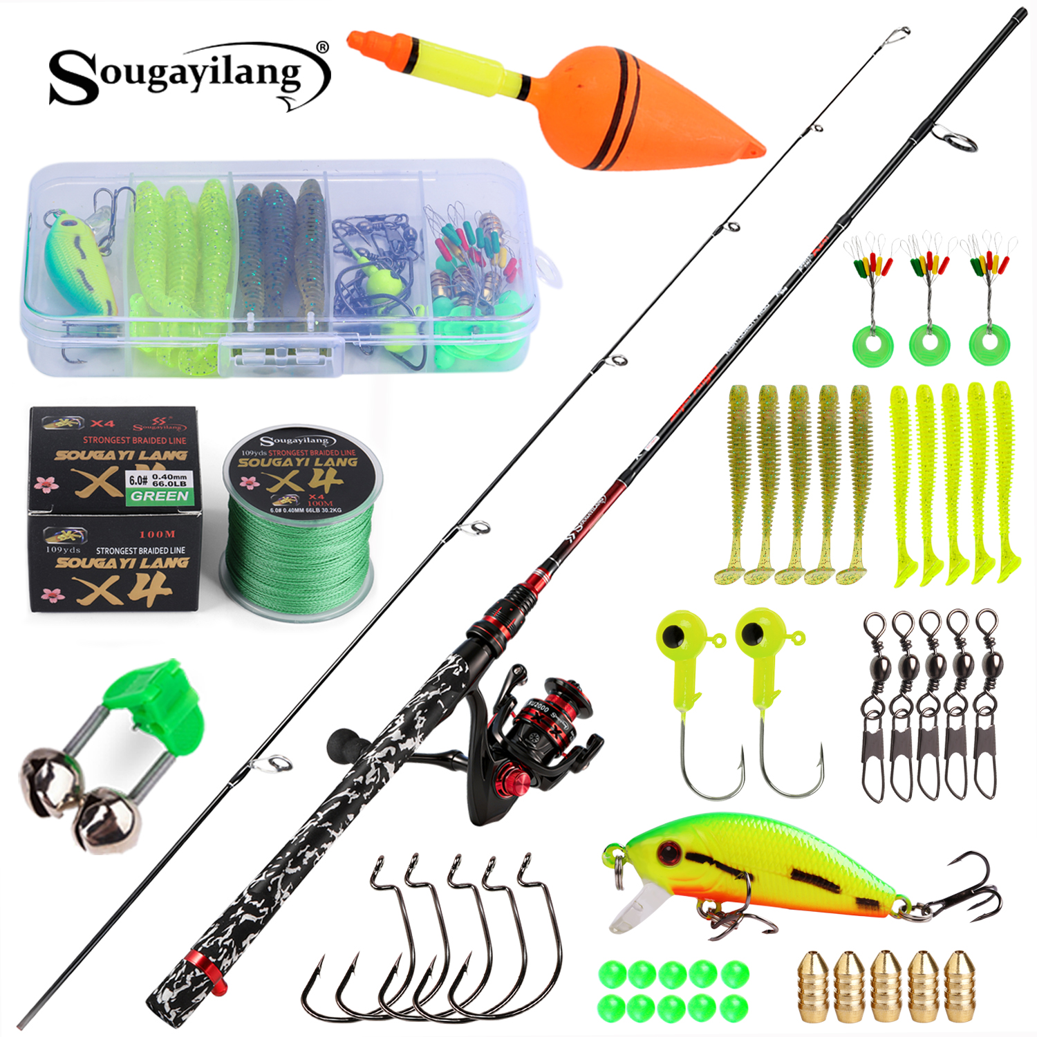 Sougayilang Spinning Fishing R - Fishing Rod Combo avaliação e preço