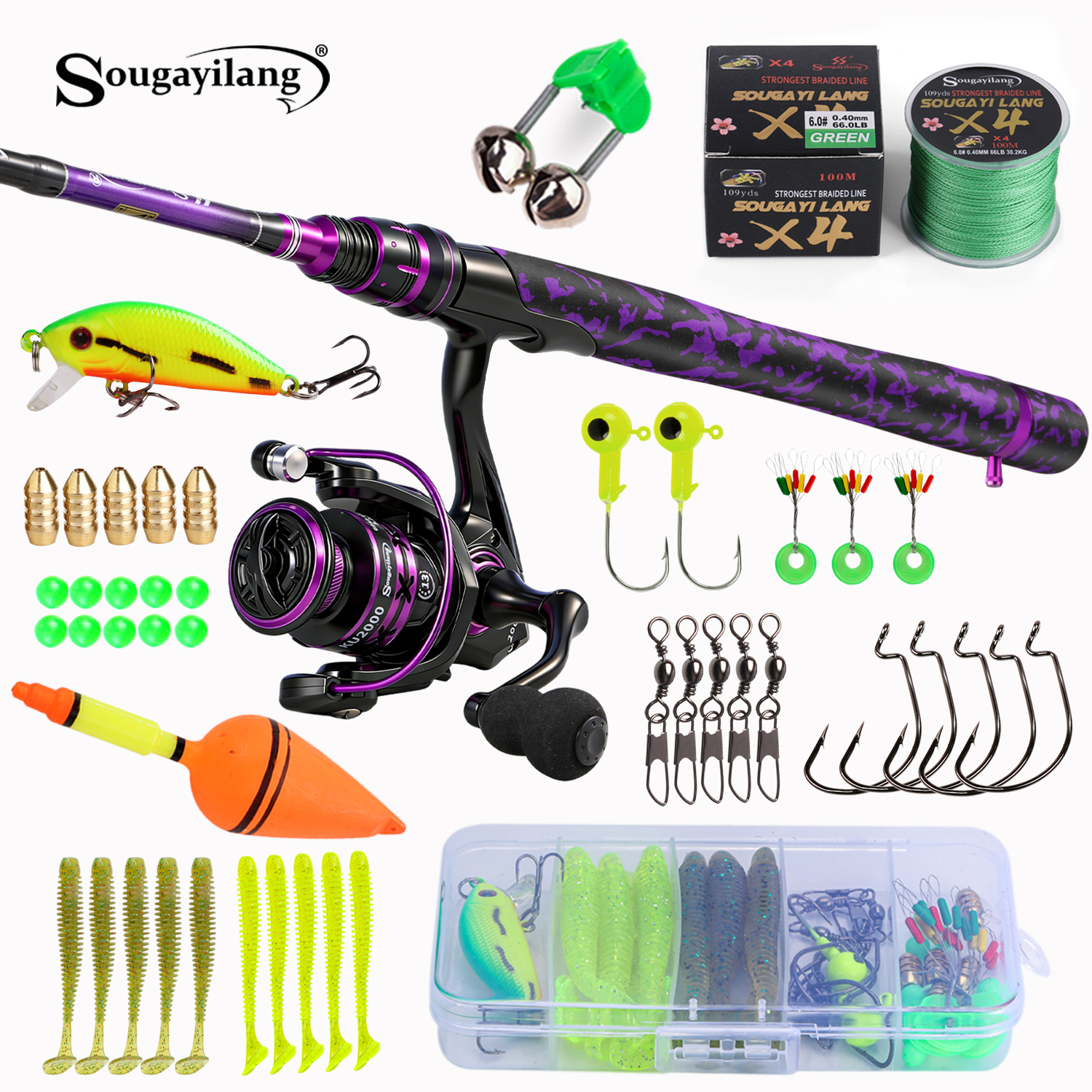 Sougayilang Spinning Fishing R - Fishing Rod Combo avaliação e preço