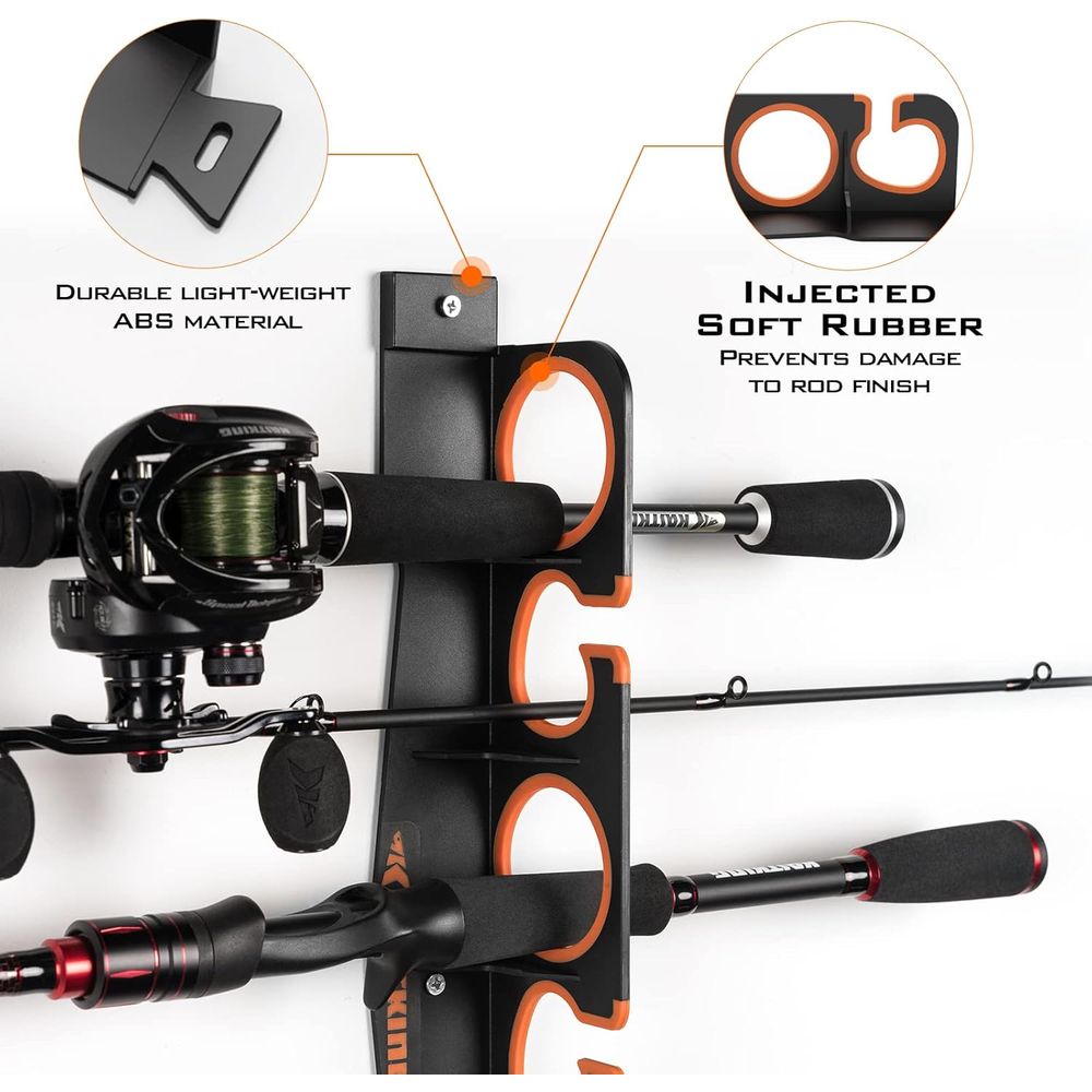 Rod Holder Organizer: Wall/Cei - Fishing Rod Combo avaliação e preço