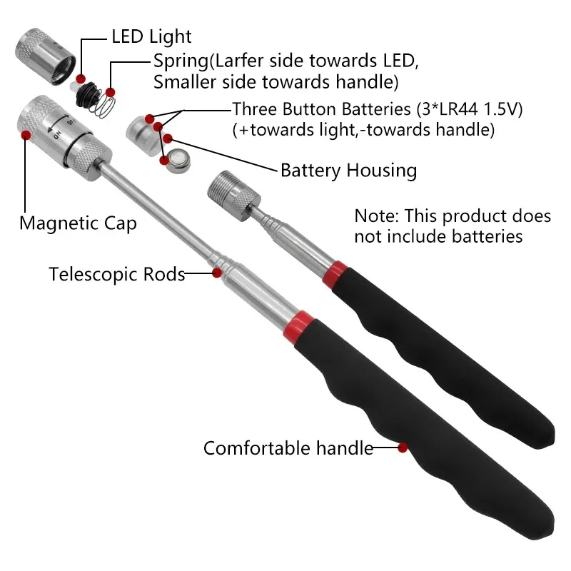Telescopic Magnetic Pen with L - Fishing Rod Telescopic avaliação e preço