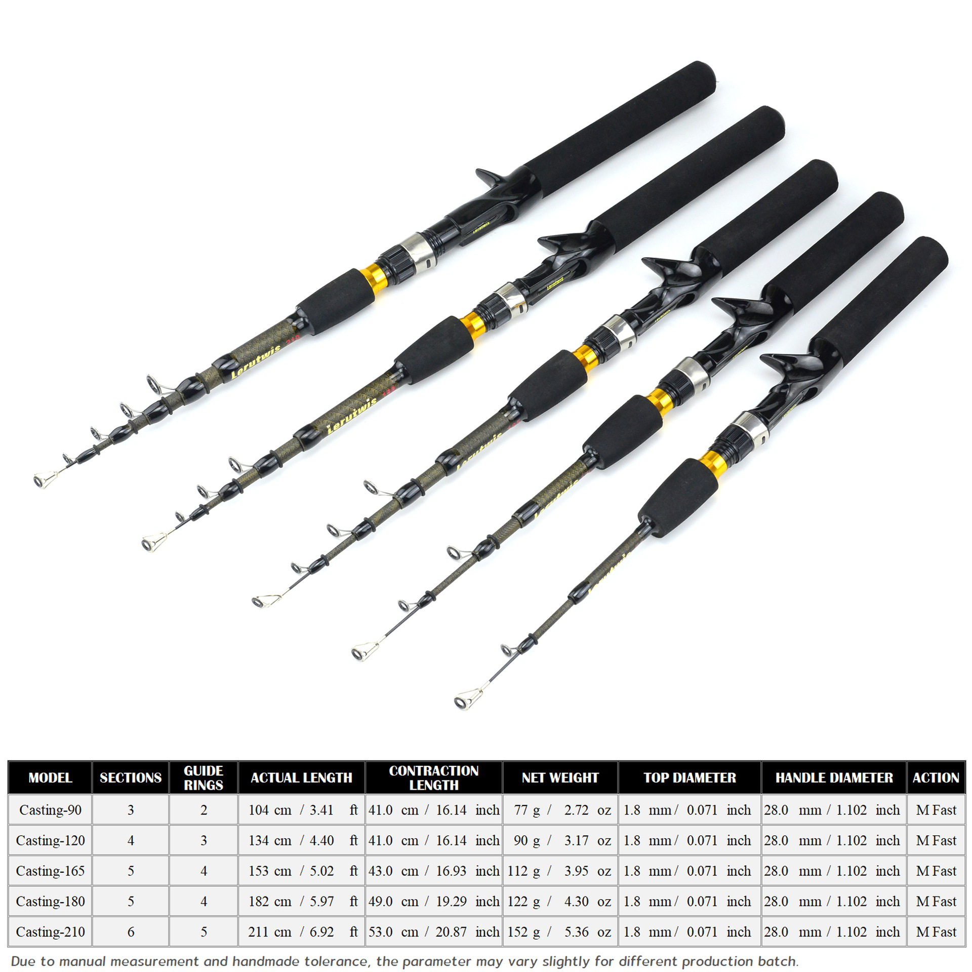 0.9-2.1m Carbon Telescopic Fis - Fishing Rod Surf avaliação e preço