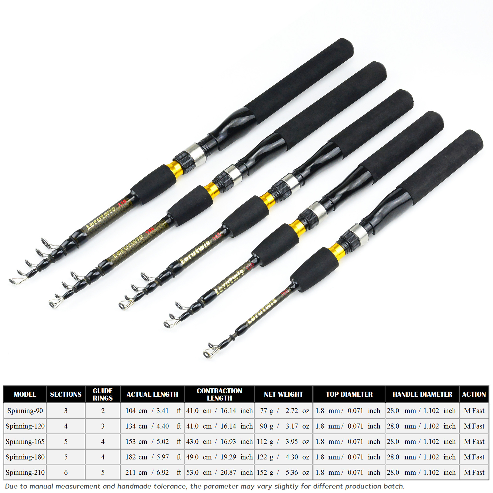 0.9-2.1m Carbon Telescopic Fis - Fishing Rod Surf avaliação e preço