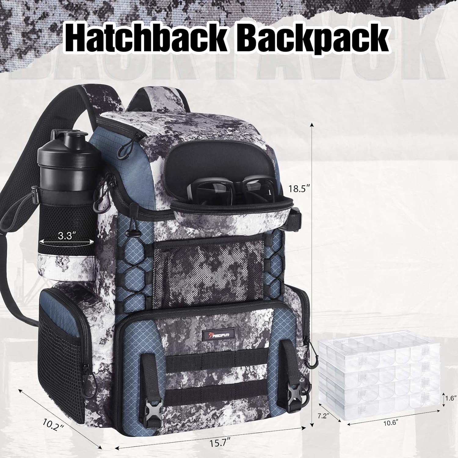 42L Waterproof Fishing Backpac - Fishing Rod Holder avaliação e preço