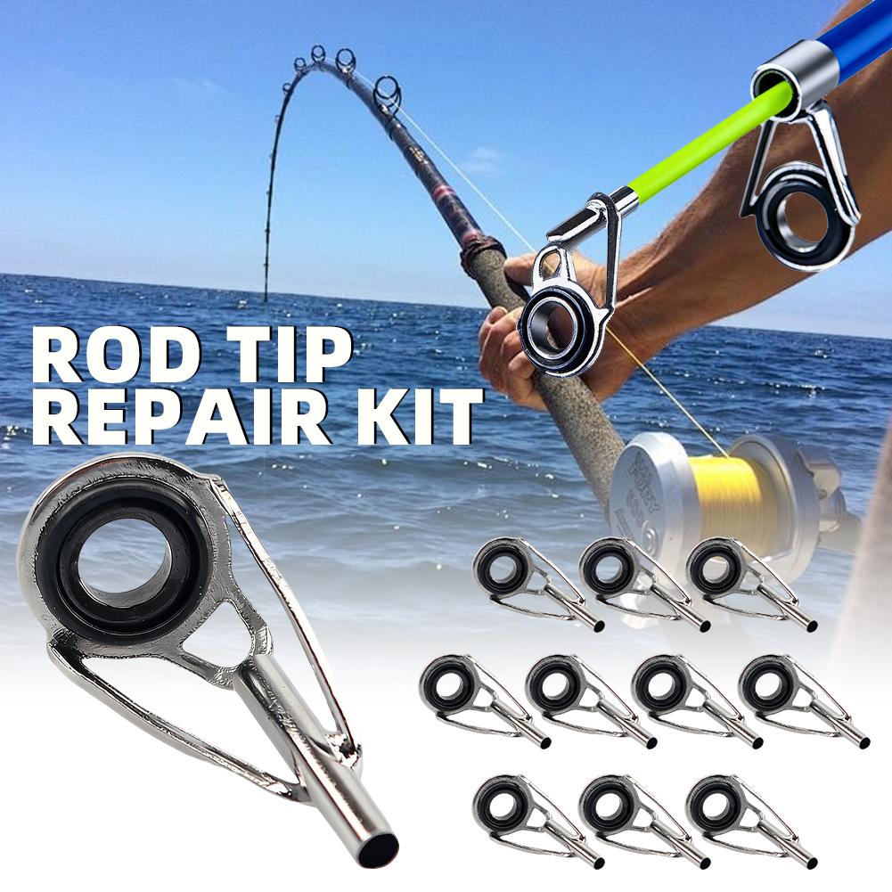 Rod Tip Repair Kit 10pcs Fishi - Fishing Rod Building Kit avaliação e preço