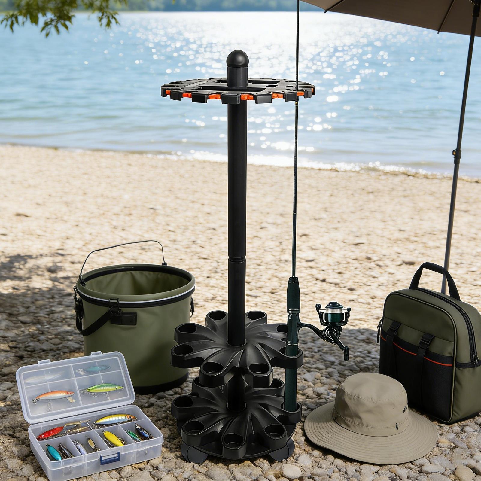 Fishing Rod Racks Angling Pole - Fishing Rod Rack avaliação e preço