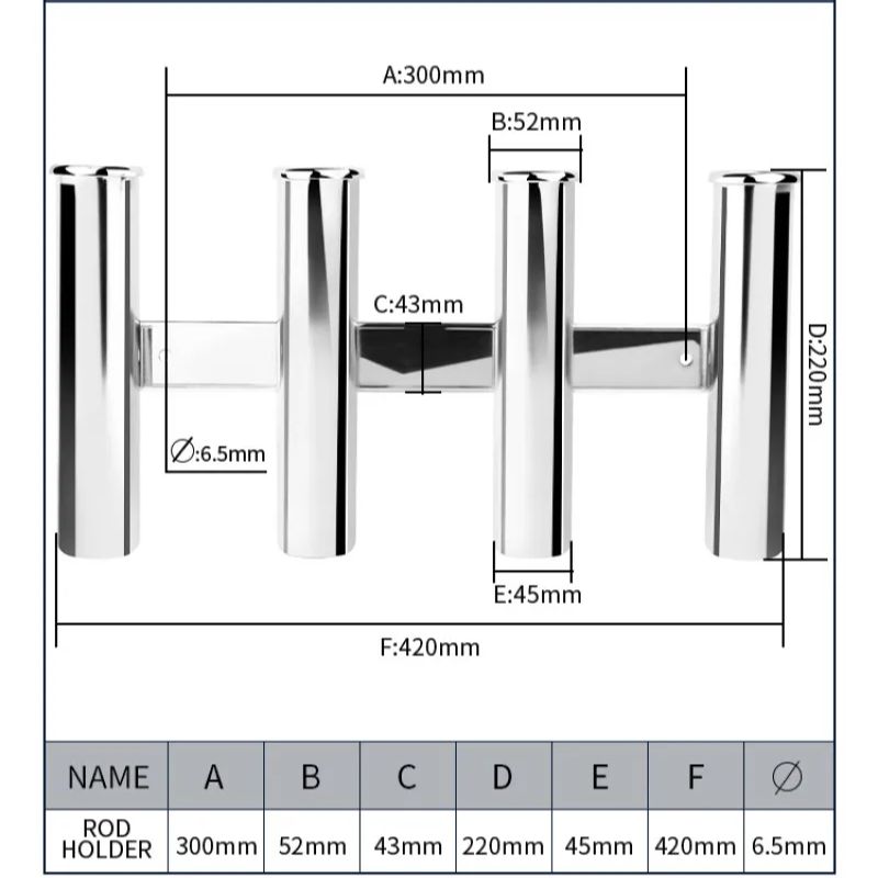 Stainless Steel 4 Tubes Rod ho - Fishing Rod Rack avaliação e preço