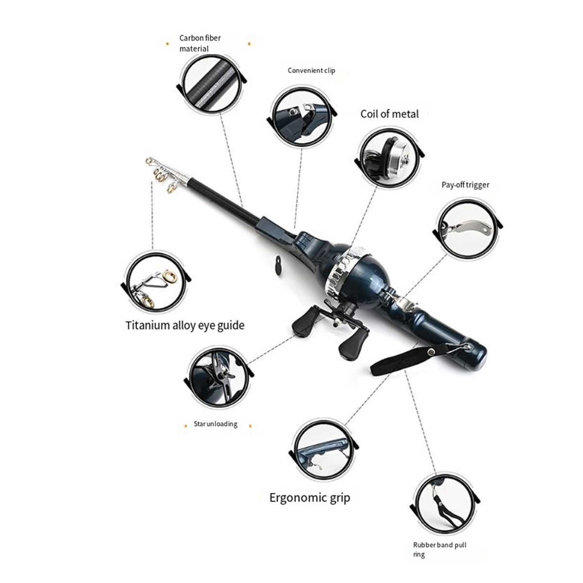 X59A_Portable Folding Fishing  - Fishing Rod Telescopic avaliação e preço