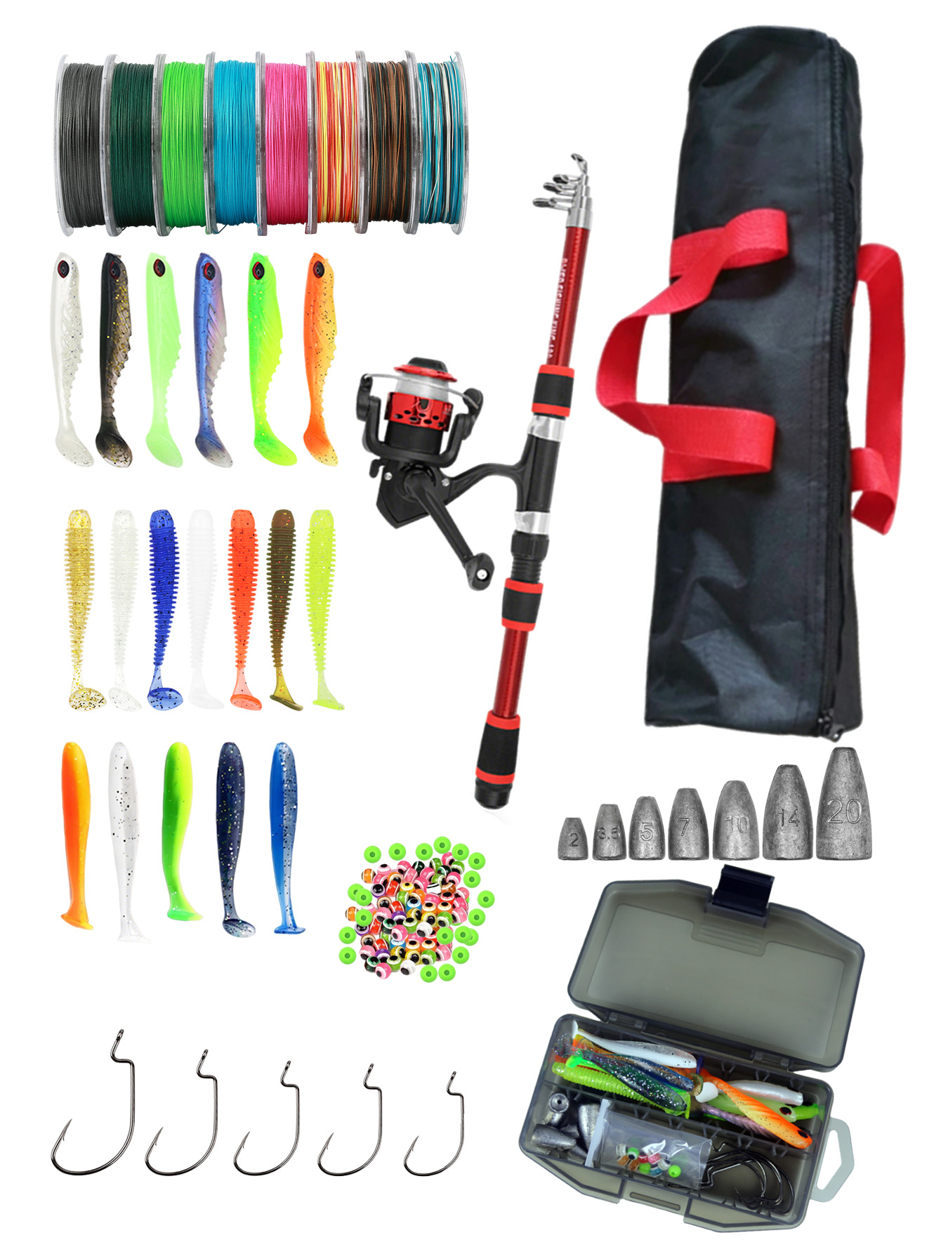 Fishing Rod Reel Combos Collap - Fishing Rod Spinning avaliação e preço
