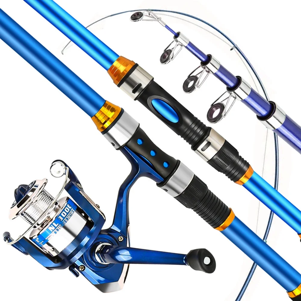 2.1-3.6M Telescopic Glass Fibe - Fishing Rod Spinning avaliação e preço