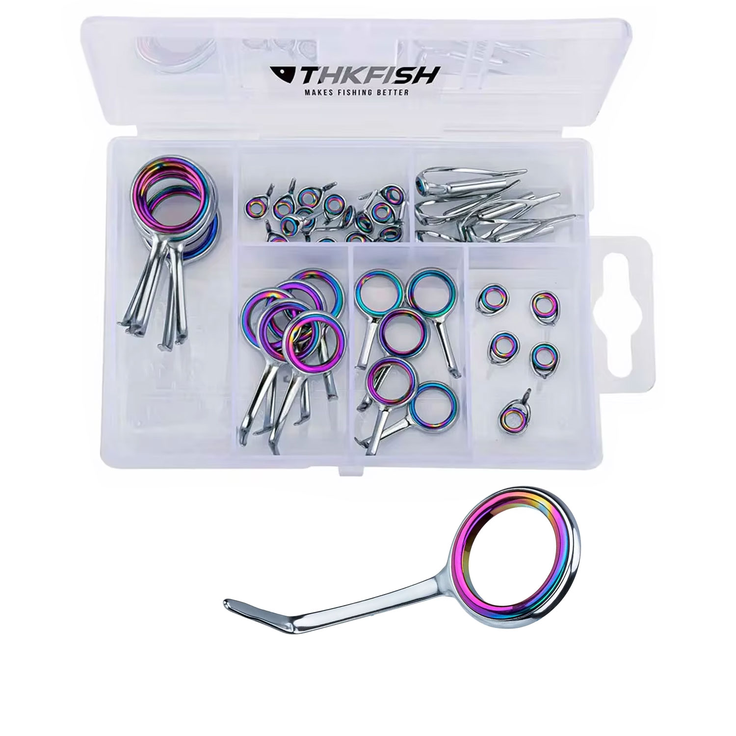 40pcs Colorful Fishing Rod Gui - Fishing Rod Tip Replacement avaliação e preço
