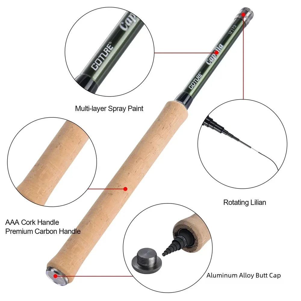 Goture 12FT Classical Tenkara  - Fishing Rod Carbon Fiber avaliação e preço
